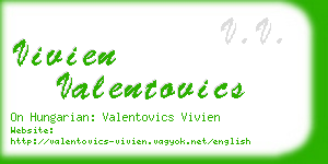 vivien valentovics business card